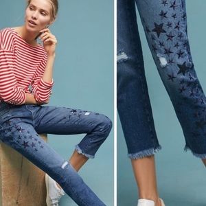 Anthropologie Pilcro Star Slim Boyfriend Jeans